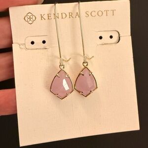 Kendra Scott Amethyst gold drop earrings